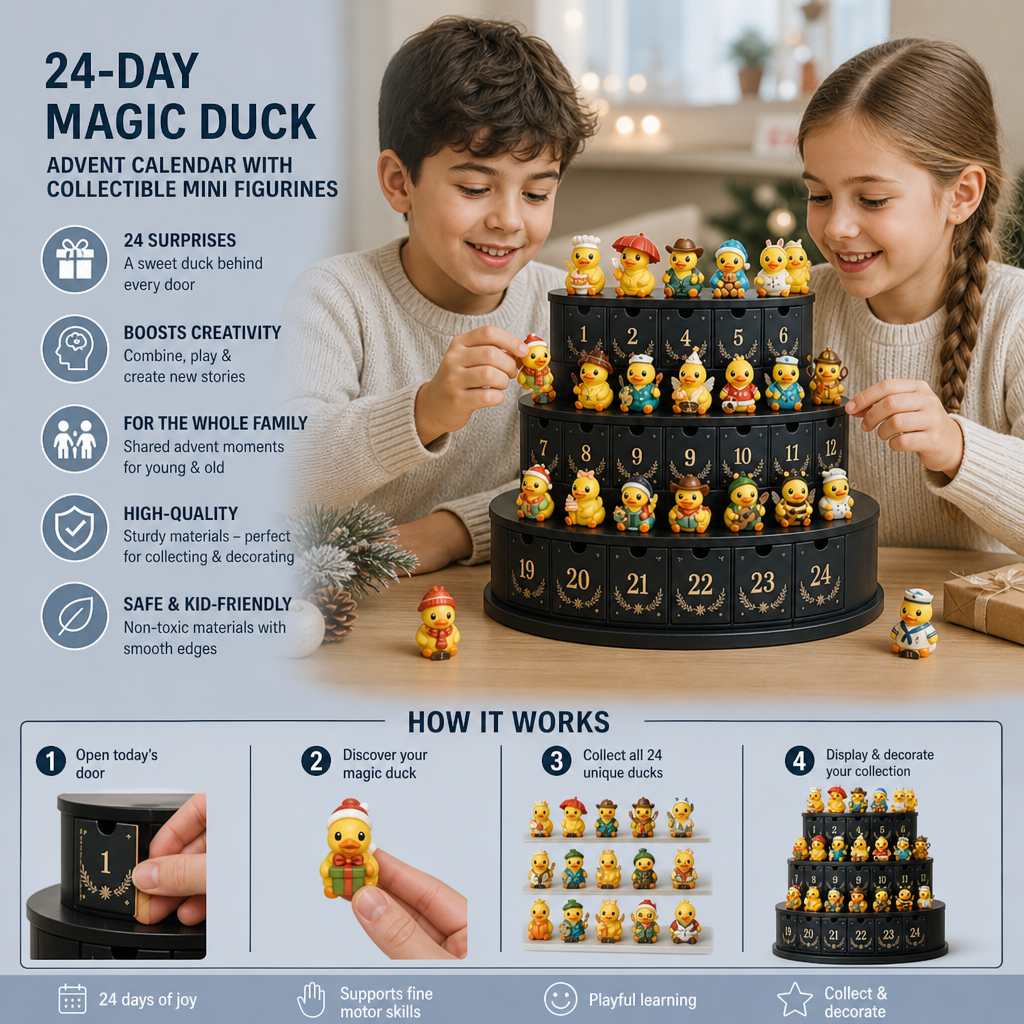 24-Day Magic Duck Advent Calendar with Collectible Mini Figurines