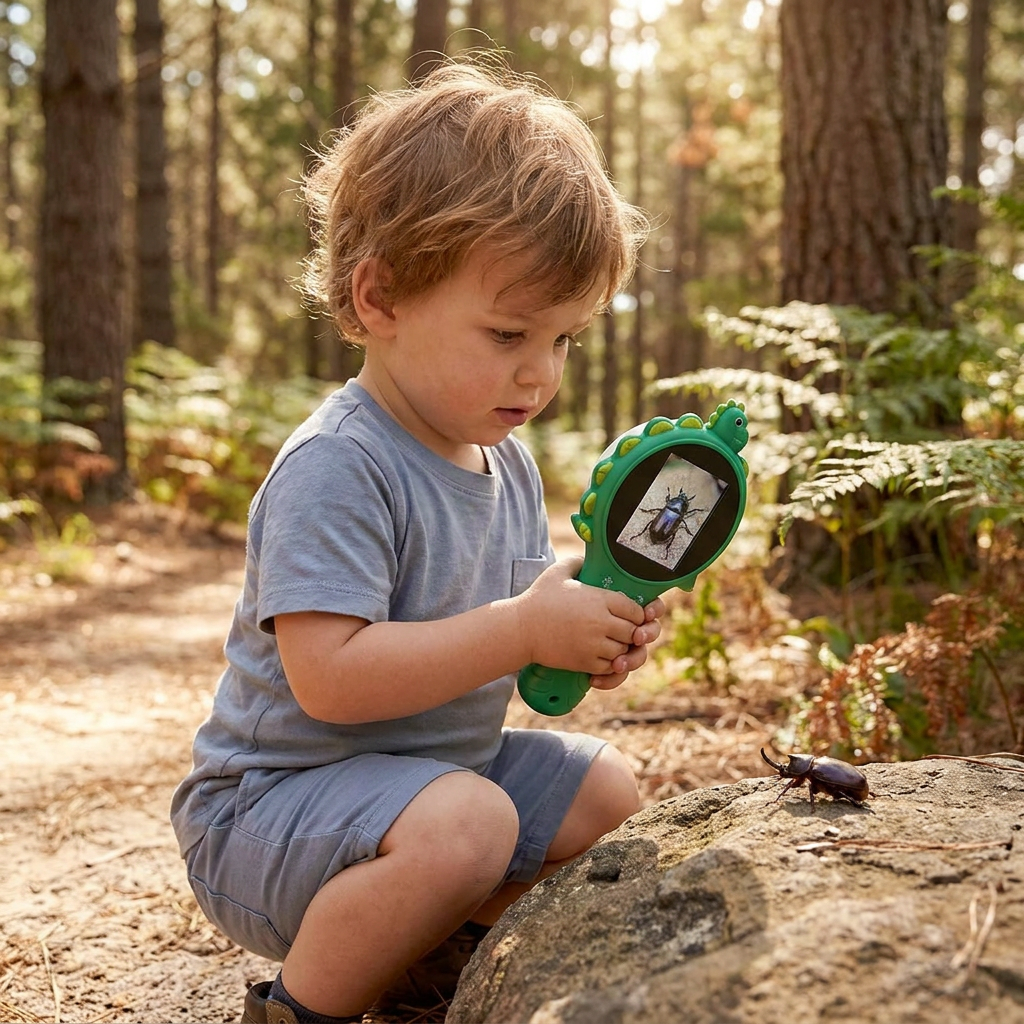 Kids Digital Video Microscope with Screen – Portable Science Explorer for Little Investigators