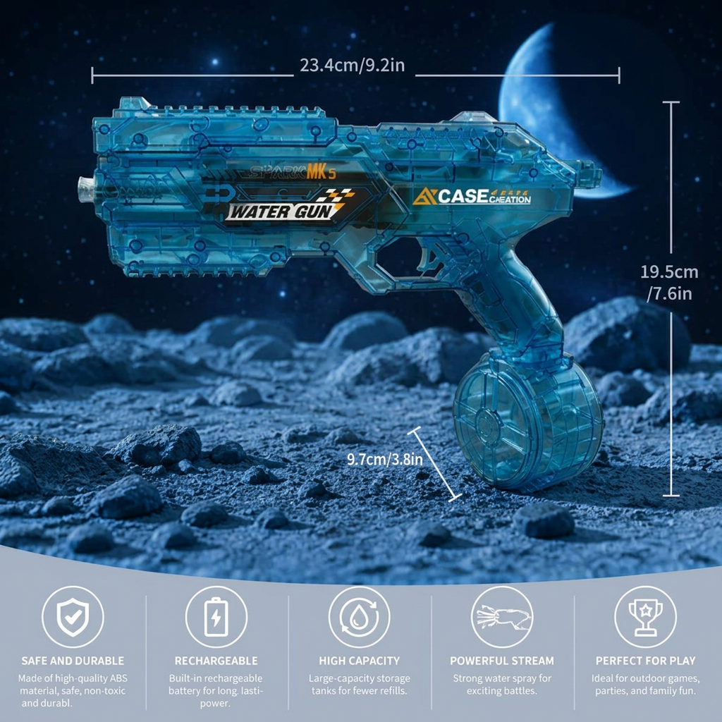 Electric Space Water Gun with Circular Tank