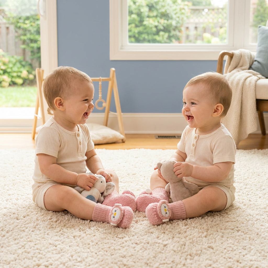 Warm Baby Non-Slip Socks – Lined Knee-High Socks with Cute Design for Babies & Toddlers