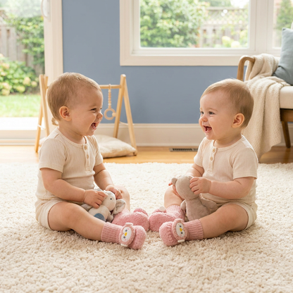 Warm Baby Non-Slip Socks – Lined Knee-High Socks with Cute Design for Babies & Toddlers
