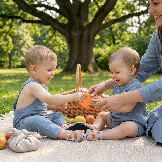 Summer Baby Shoes Made from Breathable Fabric in a Fruit Design