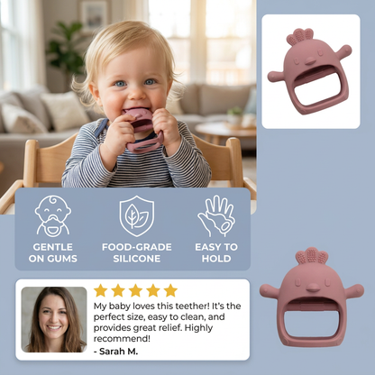 Baby Chick Silicone Teether – Gentle Food-Grade Soothing Toy