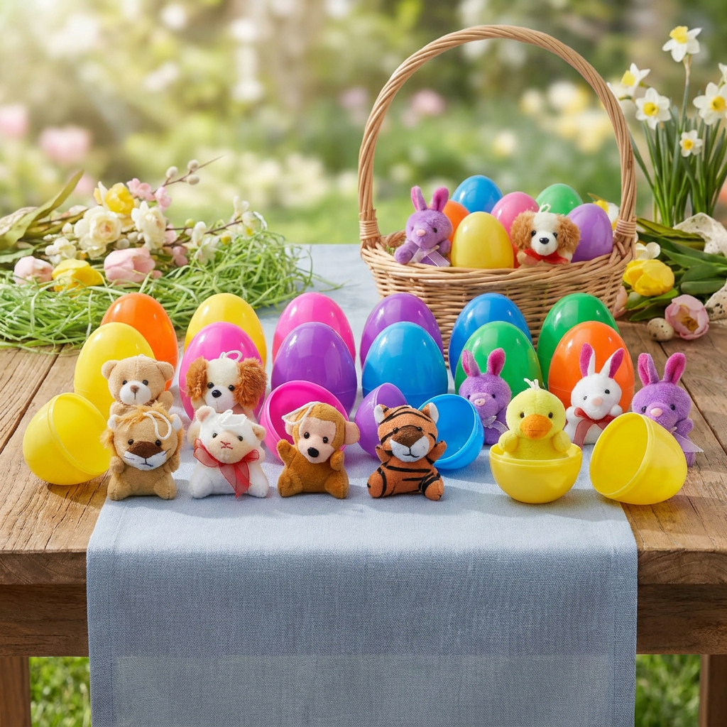 Easter Surprise Eggs with Plush Toys – Pre-Filled Easter Eggs for Kids