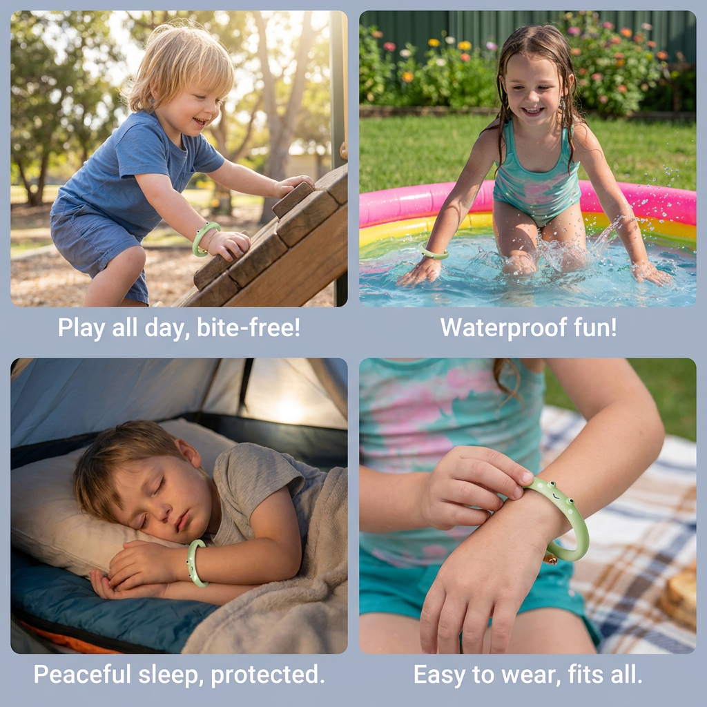 Kids Mosquito Repellent Bracelet with Cute Animal Design Waterproof