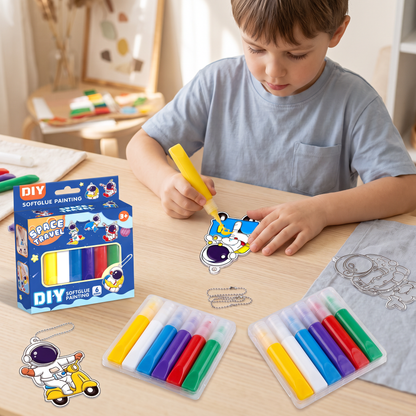 DIY Christmas No-Bake Glue Painting Ornament Craft Kit for Kids