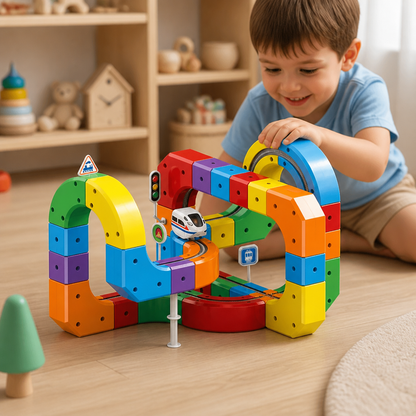 Magic rail cube track kids toy