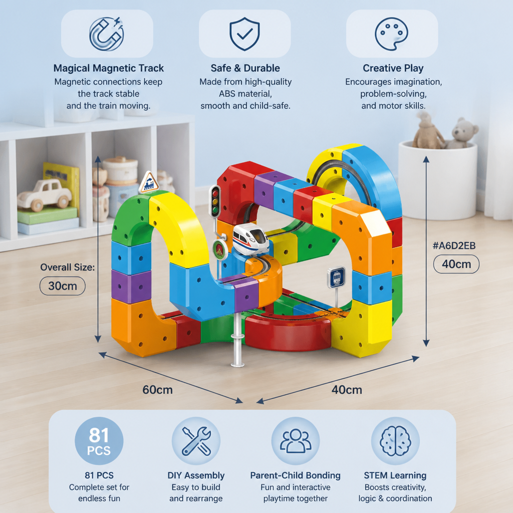 Magic rail cube track kids toy