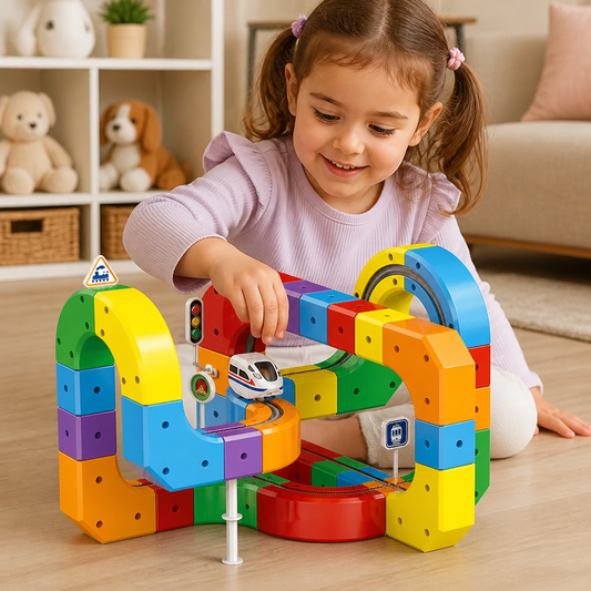 Magic rail cube track kids toy