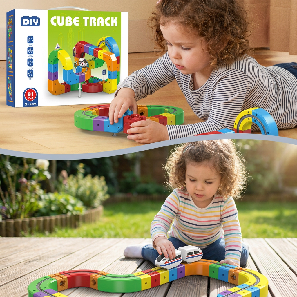 Magic rail cube track kids toy