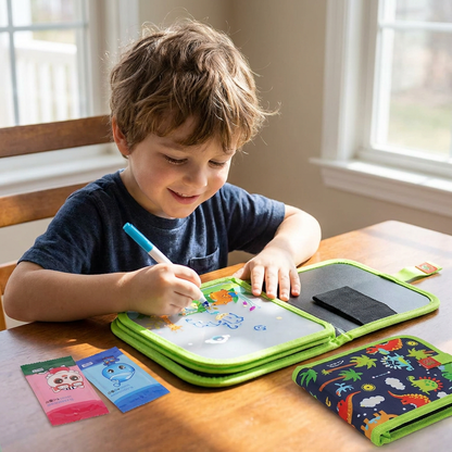 Portable reusable drawing book for children