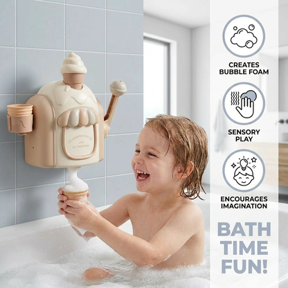 Ice Cream Machine Baby Bath Toy with Bubble Maker