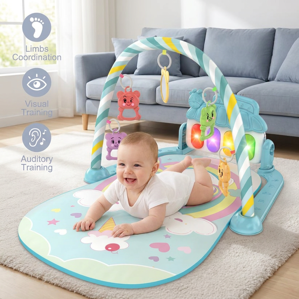 Musical Baby Pedal Piano for Limbs Coordination and Visual & Auditory Training