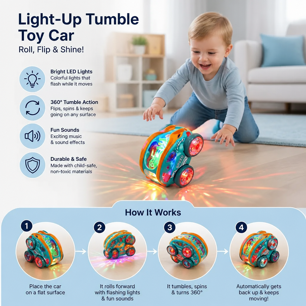 Light-up Tumble Toy Car
