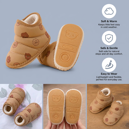 Warm Baby Winter Boots – Soft-Soled Lined Shoes for Babies & Toddlers