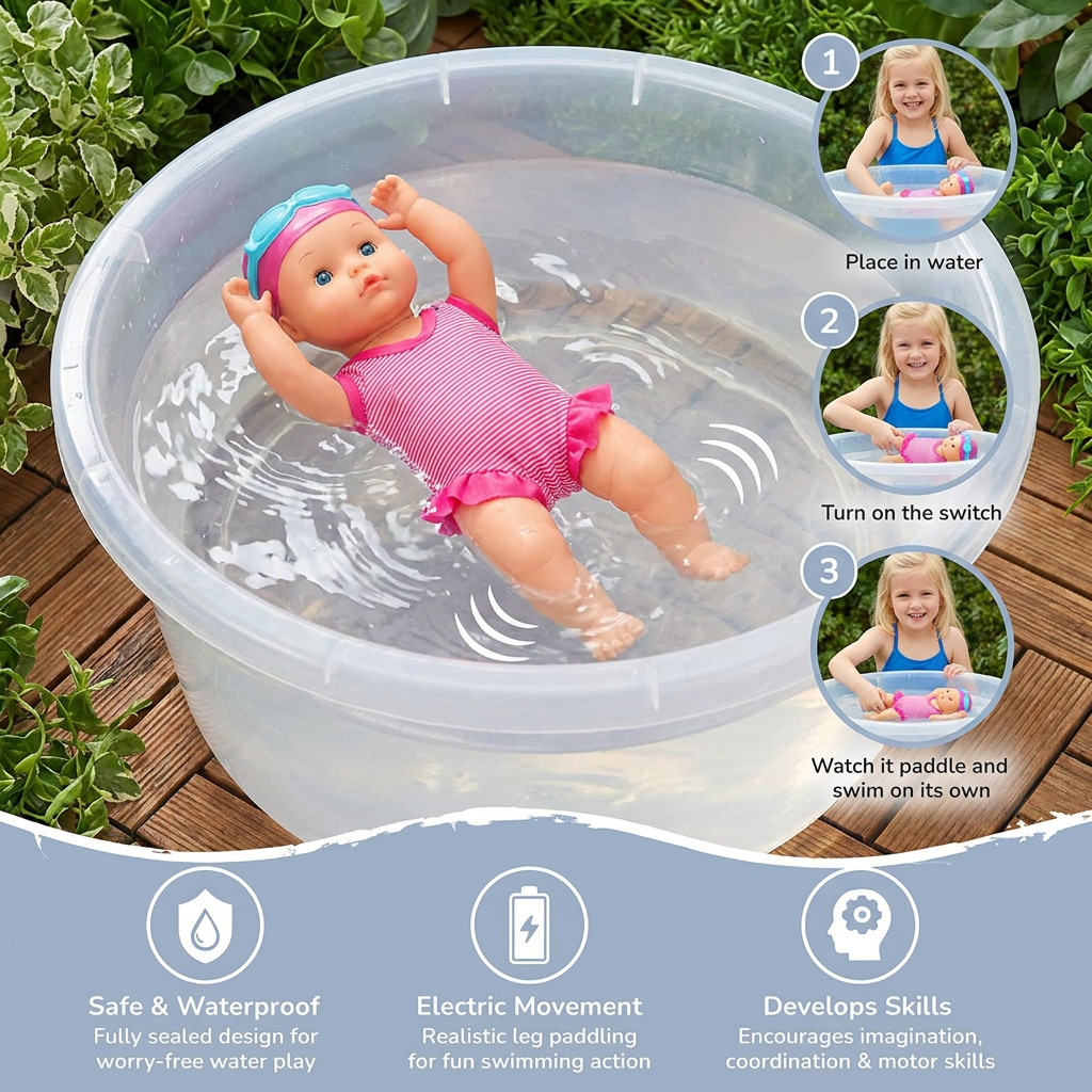 Swimming Baby Doll – Waterproof Electric Pool Toy for Kids
