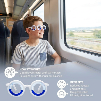 Kids Motion Sickness Glasses – Ultra-Light Relief for Travel Nausea