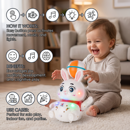 Interactive Dancing Rabbit Toy – Lights, Music & Fun Movement
