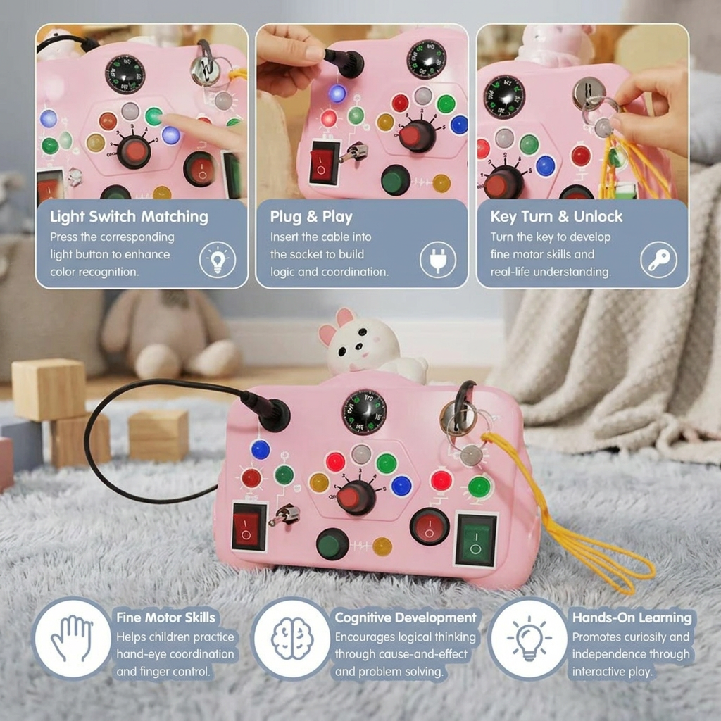 Montessori Activity Toy for Kids – Educational Game to Support Motor Skills, Understanding & Creativity