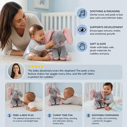 Peek-A-Boo-Elephant - Interactive Plush Toy