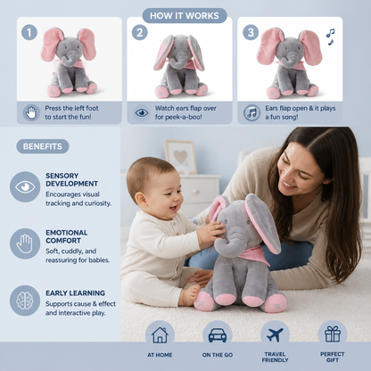 Peek-A-Boo-Elephant - Interactive Plush Toy