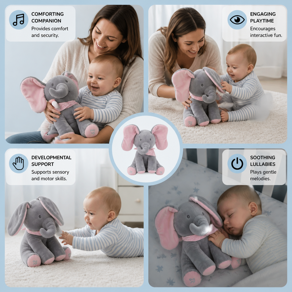 Peek-A-Boo-Elephant - Interactive Plush Toy