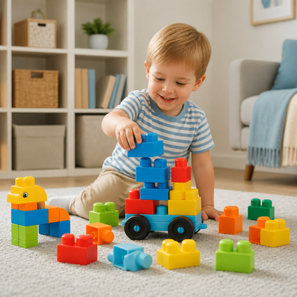 Children's Safe Rubber Building Blocks for Early Education