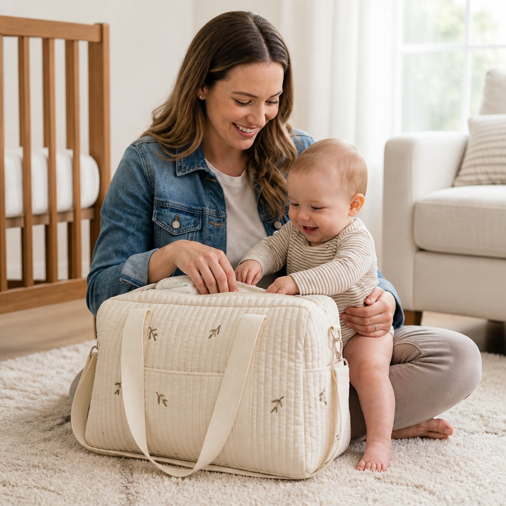 Large mommy baby bag - space for everything moms need!