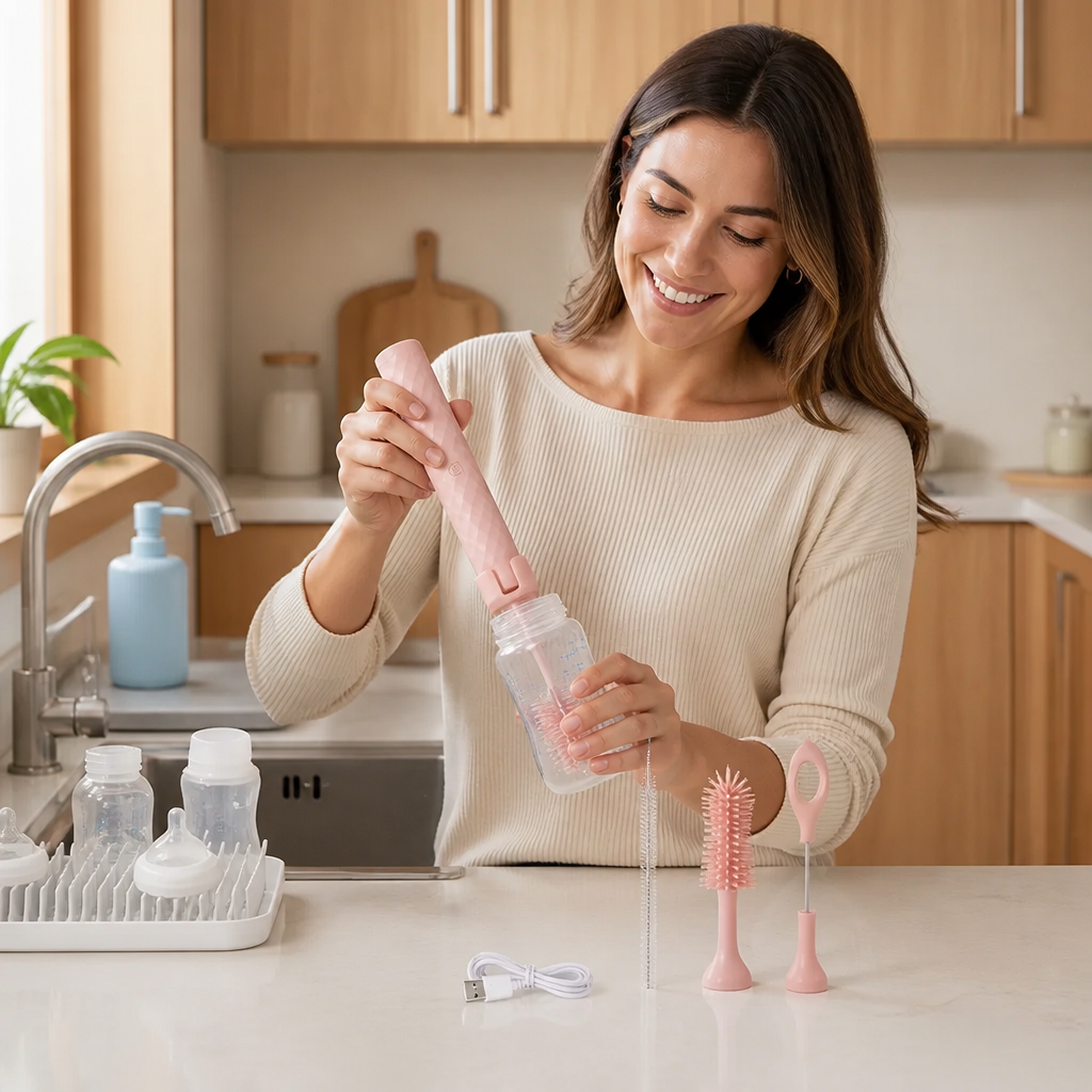 BottleClean - Electric Baby Bottle Cleaner Set