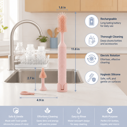 BottleClean - Electric Baby Bottle Cleaner Set