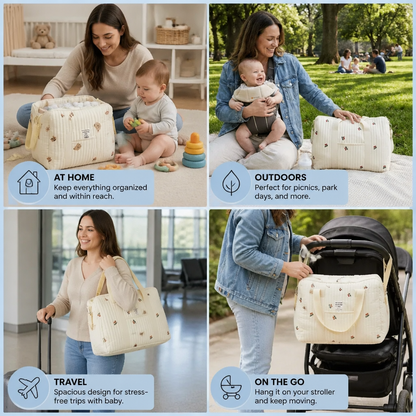 Large mommy baby bag - space for everything moms need!