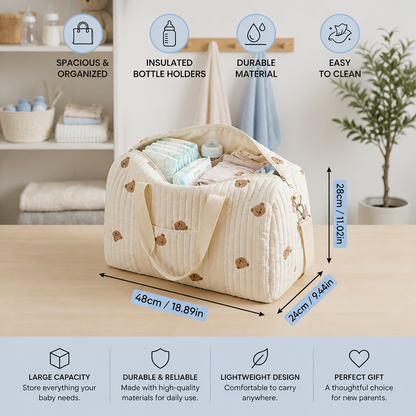 Large mommy baby bag - space for everything moms need!