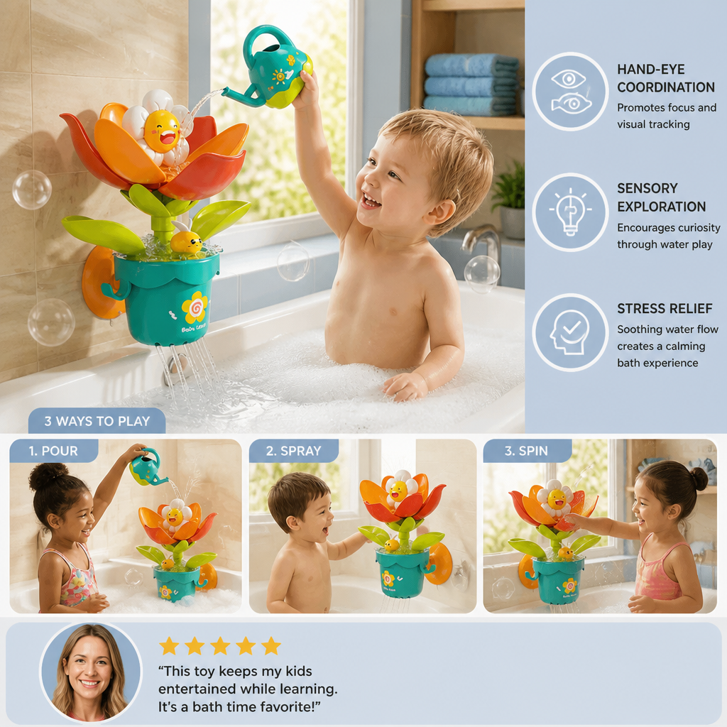 Flower Fun Bath Toy with Watering Can