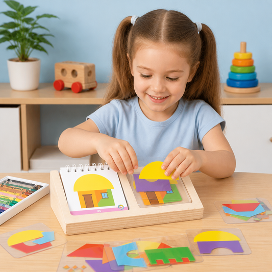 Geometric Colours and Shapes Puzzle Game – Promotes Logical Thinking