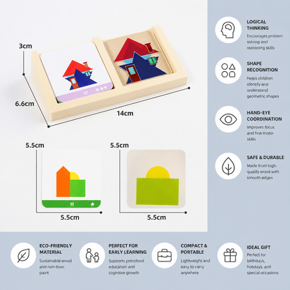 Geometric Colours and Shapes Puzzle Game – Promotes Logical Thinking