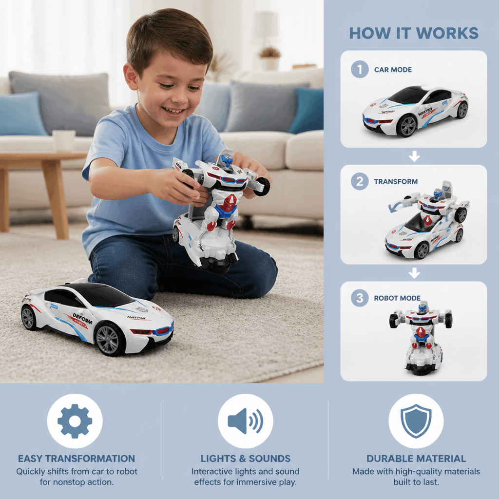 Transforming Police Car Toy