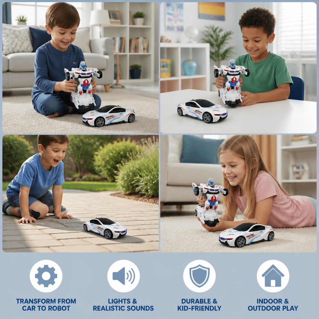 Transforming Police Car Toy
