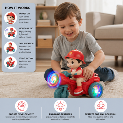 Light-Up Musical Kids Stunt Scooter Toy
