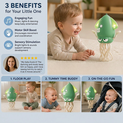 Dancing Squid Tummy Time Toy