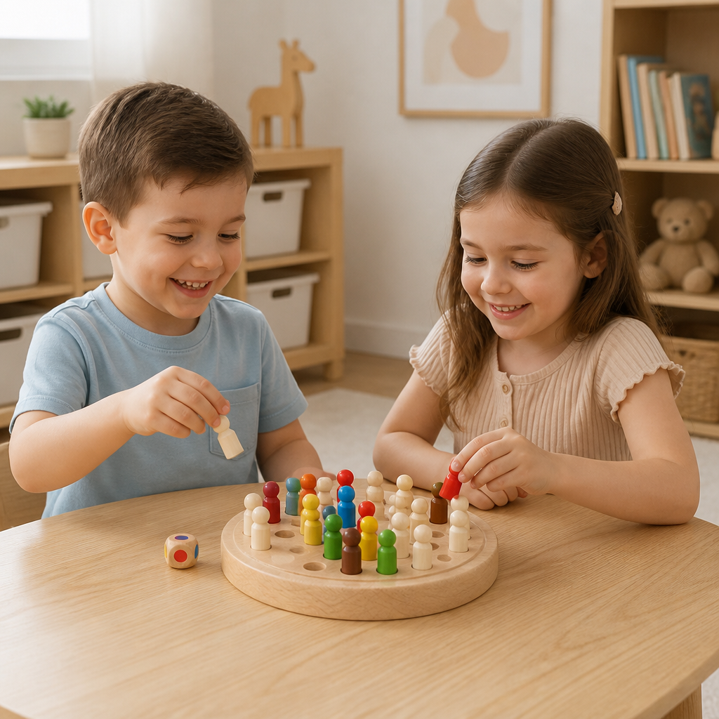Educational Wooden Memory Chess Game