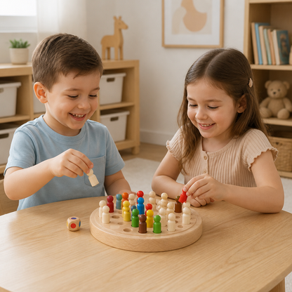 Educational Wooden Memory Chess Game