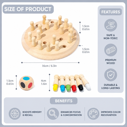 Educational Wooden Memory Chess Game