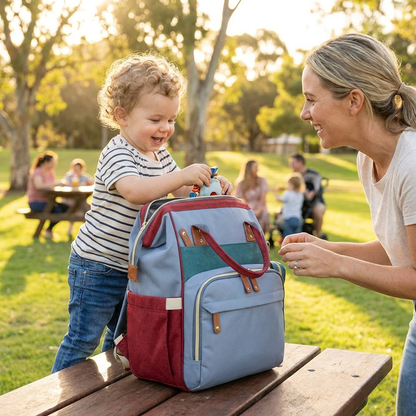 3-in-1 Travel Diaper Backpack with Foldable Baby Bed – Perfect for On-the-Go Parents