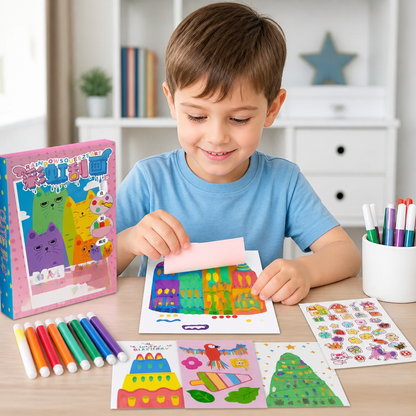 Creative Rainbow Colours Wipe Art Set