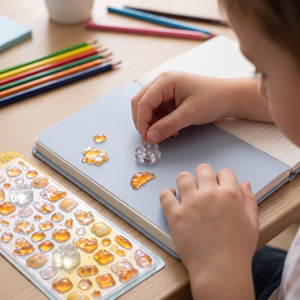 3D Squishy Pet Paw Stickers – Cute Puffy Stickers for Kids