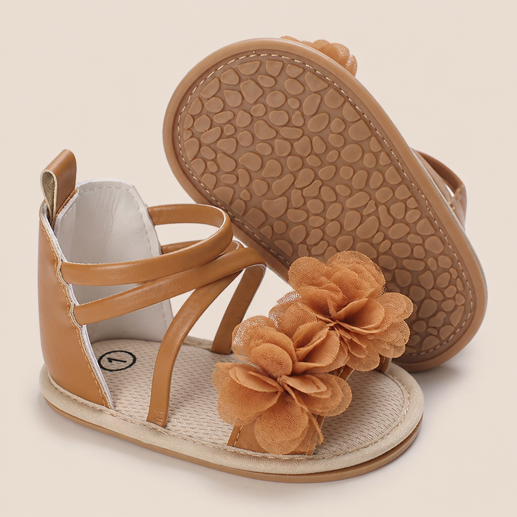 Gladiator Ruffle Flower Sandals