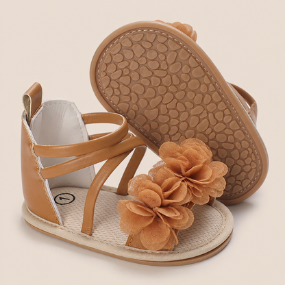 Gladiator Ruffle Flower Sandals