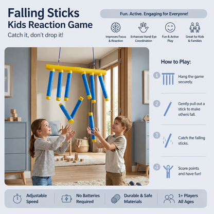 Falling Sticks Kids Reaction Game