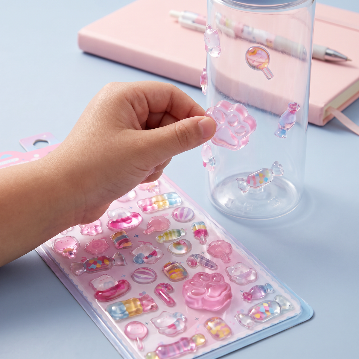3D Squishy Pet Paw Stickers – Cute Puffy Stickers for Kids