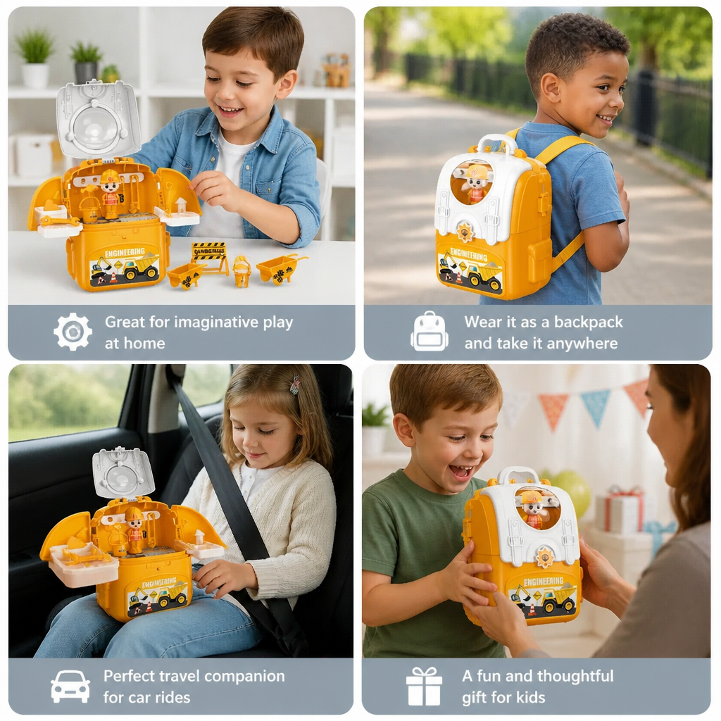 3-in-1 Backpack Playset for on the Go